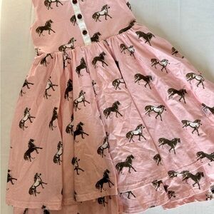 Jane&Jo Pink Horse Print Kids Dress (128A)